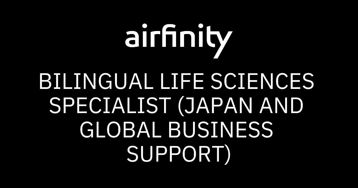 Careers | Bilingual Life Sciences Specialist (Japan and Global Business ...
